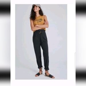 By Anthropologie Womens Black Marin Utility Belted Chic Modern Workwear Pants MT
